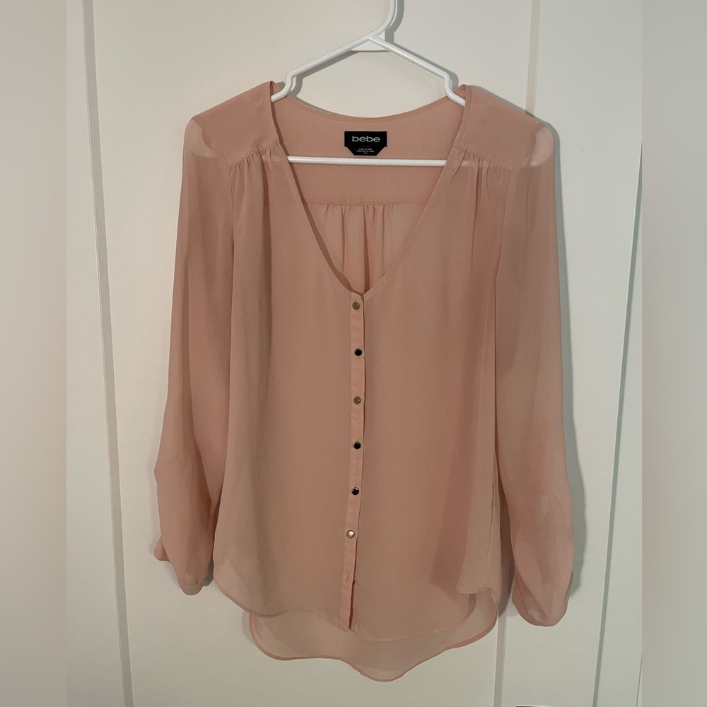 BEBE Baby pink blouse